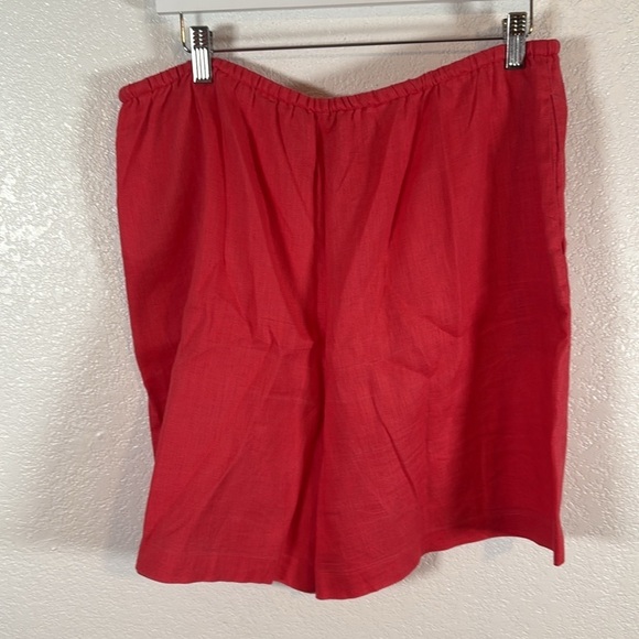 Josephine Chaus Pink Linen Short & Blouse Set Size Large Petite - Picture 4 of 9